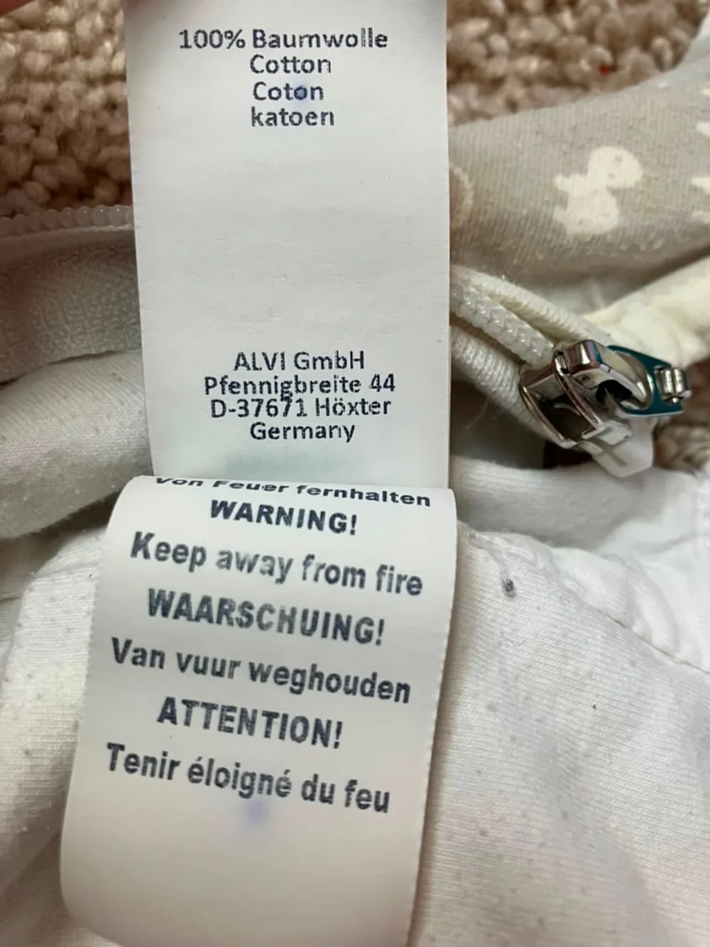 Alvi Summer Cotton Beige Animal Print Sleep Sack - Neutral Safari Design